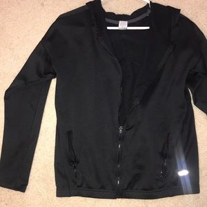 Black Champion Hoodie Zip Up Jacket